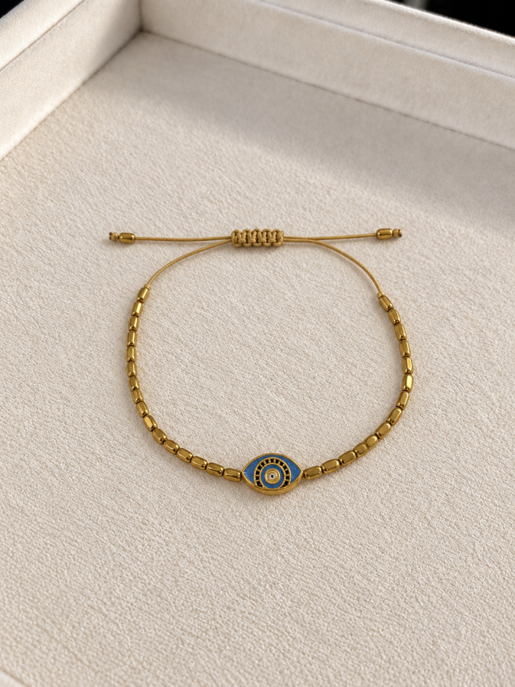 Pulseira hematita olho grego