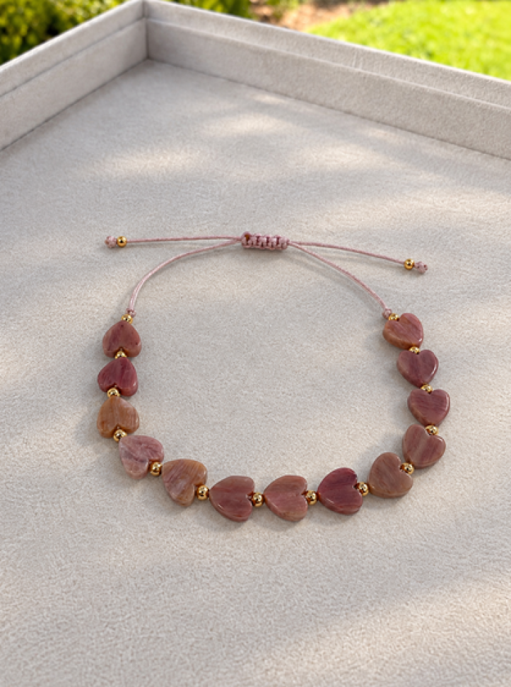 Pulseira Coração de Quartzo