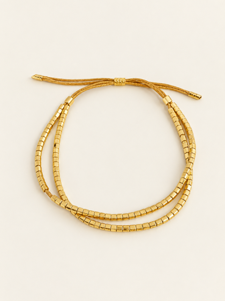 Pulseira canutilhos dupla