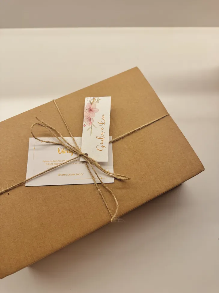 CAIXA AVULSA - Papelão Kraft | Batizado, Crisma, Casamento