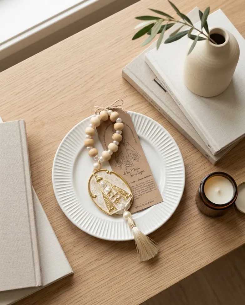 ADORNO - Terço de mesa dezena | Decorativo porta, mesa, parede