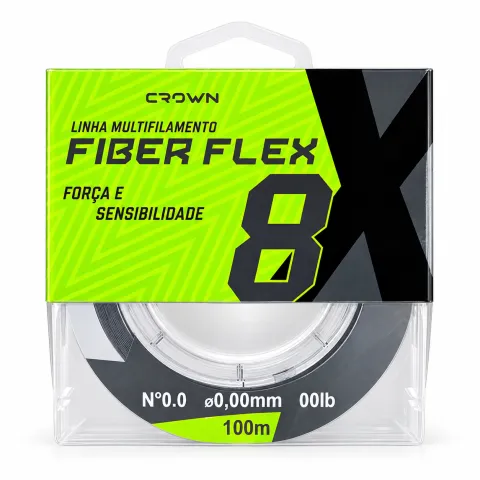 Linha Multifilamento Crown Fiber Flex 8X Grey 100m