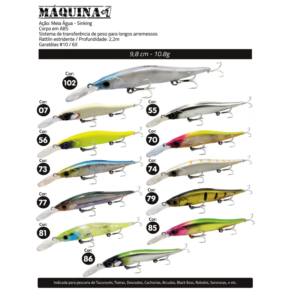 Isca Artificial Yara Máquina +1 9,8cm - #1
