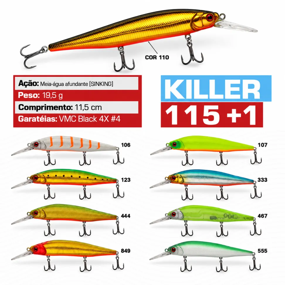 Isca Artificial Nitro Fishing Killer 115 +1 SK - #1