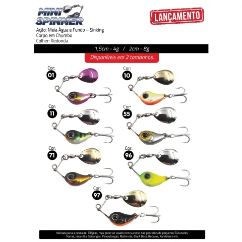 Isca Artificial Yara Mini Spinner 8g