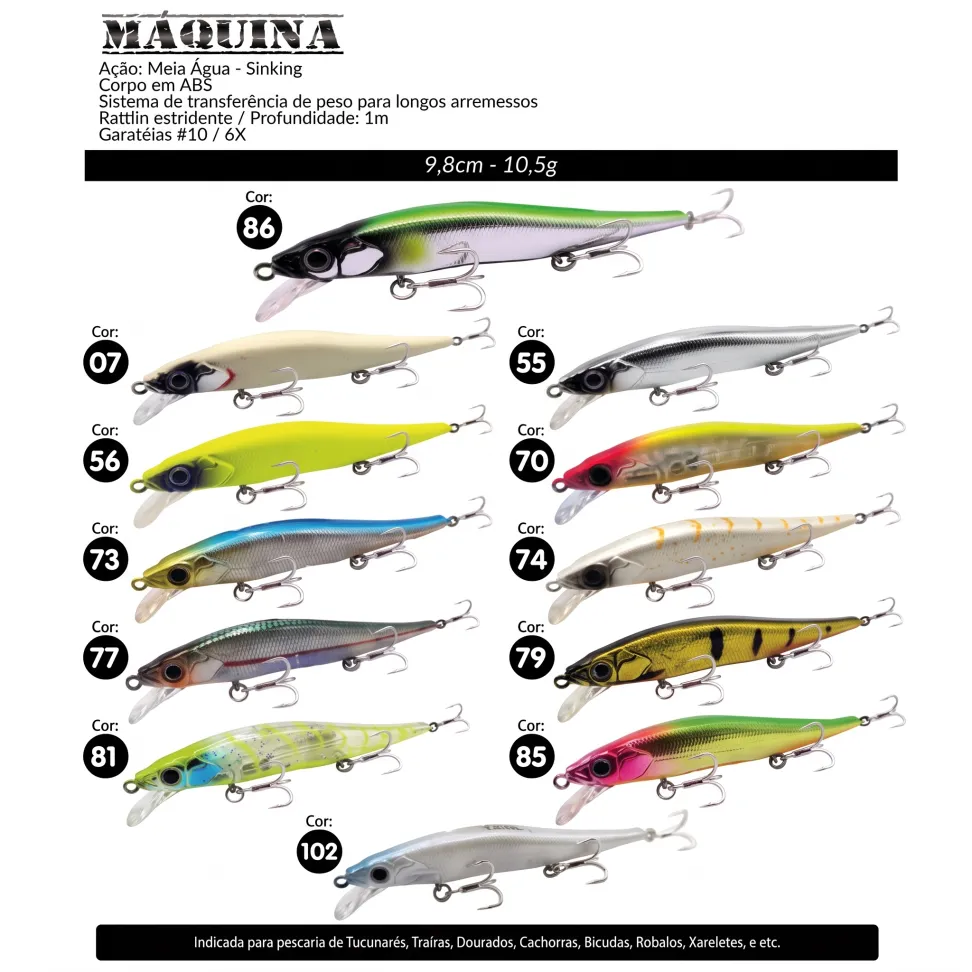 Isca Artificial Yara Máquina 9,8cm - #1
