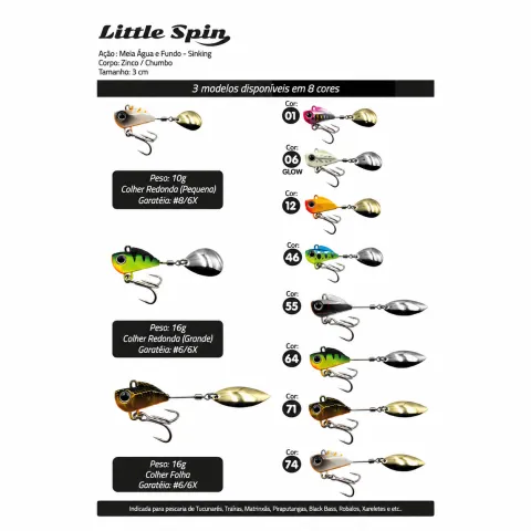 Isca Artificial Yara Little Spin 16g