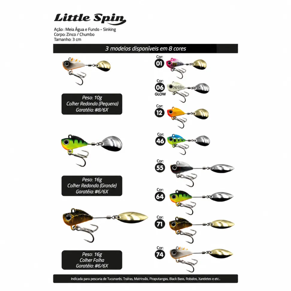 Isca Artificial Yara Little Spin 16g - #1