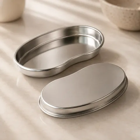 Bandeja Inox Cuba Rim para Estética