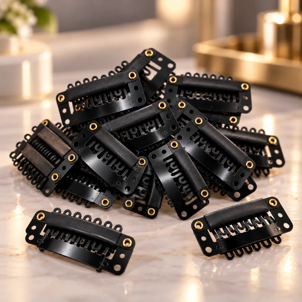 Presilha Tic Tac Preto Mega Hair Pct. 25 Unidades - #1