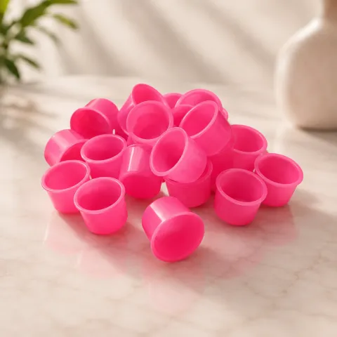 Batoque Descartável 5mm Rosa Pct. 50 Unidades