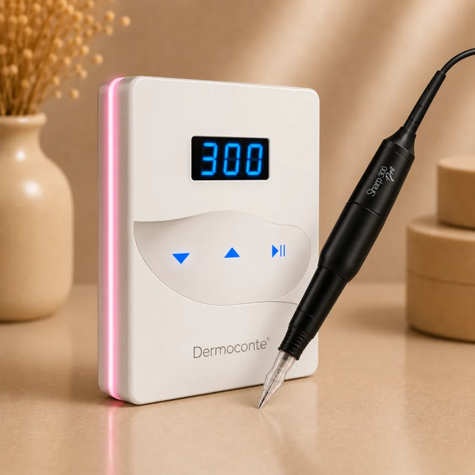 Dermografo Dermocamp Slim White + Sharp 300 Pro Black - #1