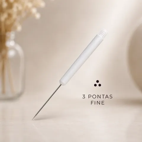 Agulha Dermomag 3 Pontas Fine Cx. 10 Unidades