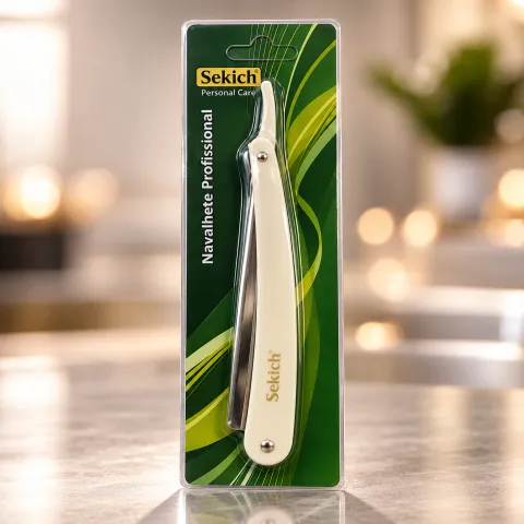 Navalhete Inox para Barbear Profissional - Sekich