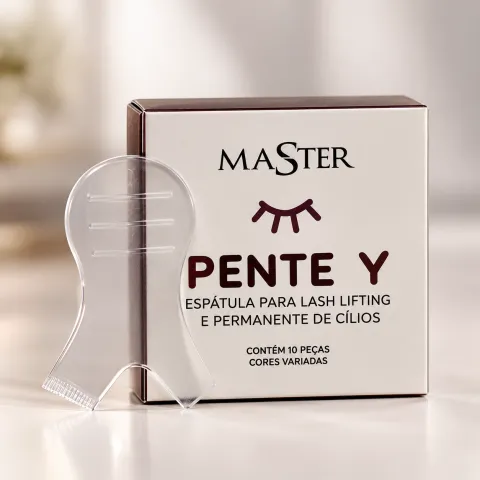 Pente Y Pink/Transparente Redondo 1cm Master 10 Unidades