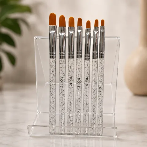 kit Pincéis para Unha Língua de Gato 7 Unidades