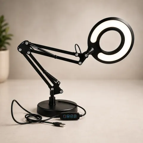 Luminária Ring Light Led Mesa Articulada