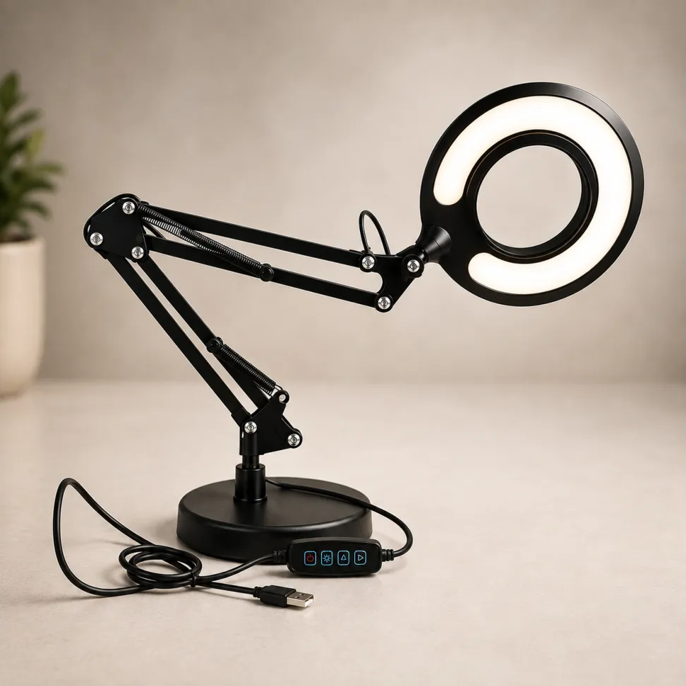 Luminária Ring Light Led Mesa Articulada - #1