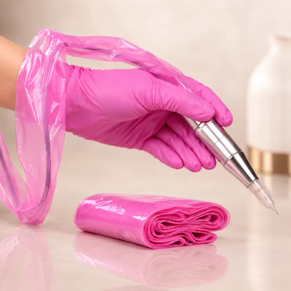 Protetor Clipcord para Cabo e Dermógrafo Rosa Claro 100 unidades - #1