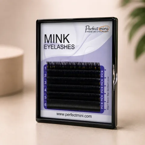 Cílios Mink Fio a Fio 14mm Curvatura C 0.04T 6 Linhas