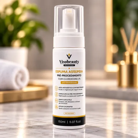 Espuma Assepsia Pré Procedimento Visobeauty Professional 150ml