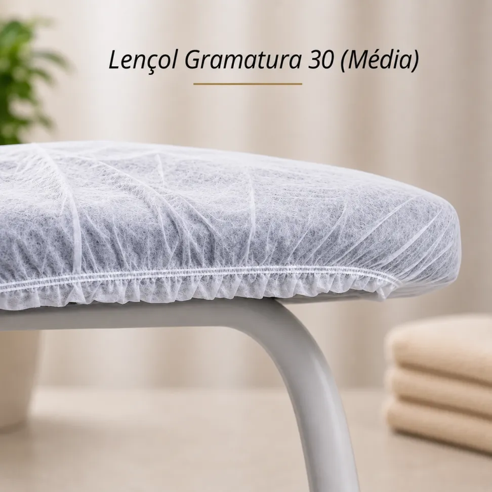 Lençol Tnt Gr.30 com Elástico 2,15cm x 90cm Pct. 10 Unidades - #1