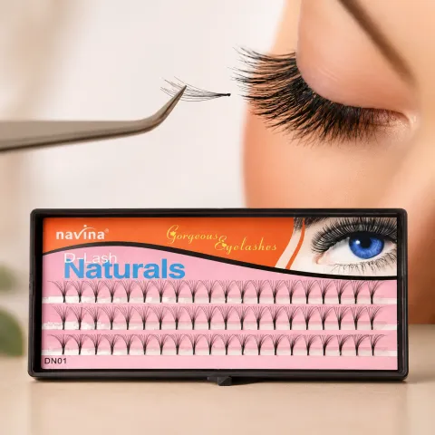 Cílios Mix Navina Tufo 6 Fios 10 a 14mm sem Nó 0.10C