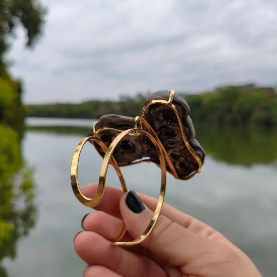Bracelete Folheado a Ouro: Calcedônia - #7