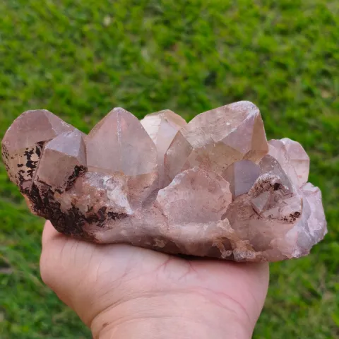 Drusa de Quartzo Fumê Rutilado