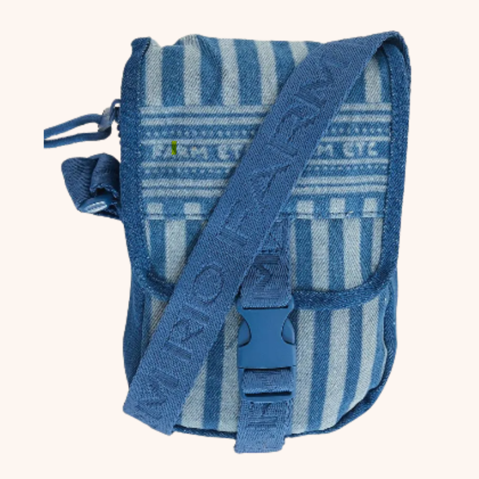 Bolsa Farm Jeans Lenço Tropical Listrada
