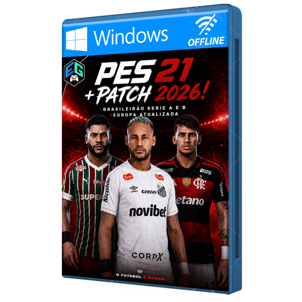 PES 2021 + PATCH 2026 (PC) | Pro Evolution Soccer 2021 + Patch 2026 Brasileirão Serie A e Serie B + Europa