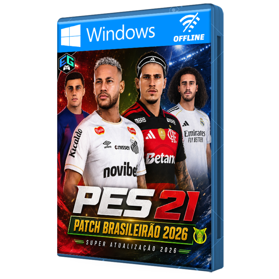 PES 2021 + PATCH 2026 (PC) | Pro Evolution Soccer 2021 + Patch 2026 Brasileirão Serie A e Serie B + Europa