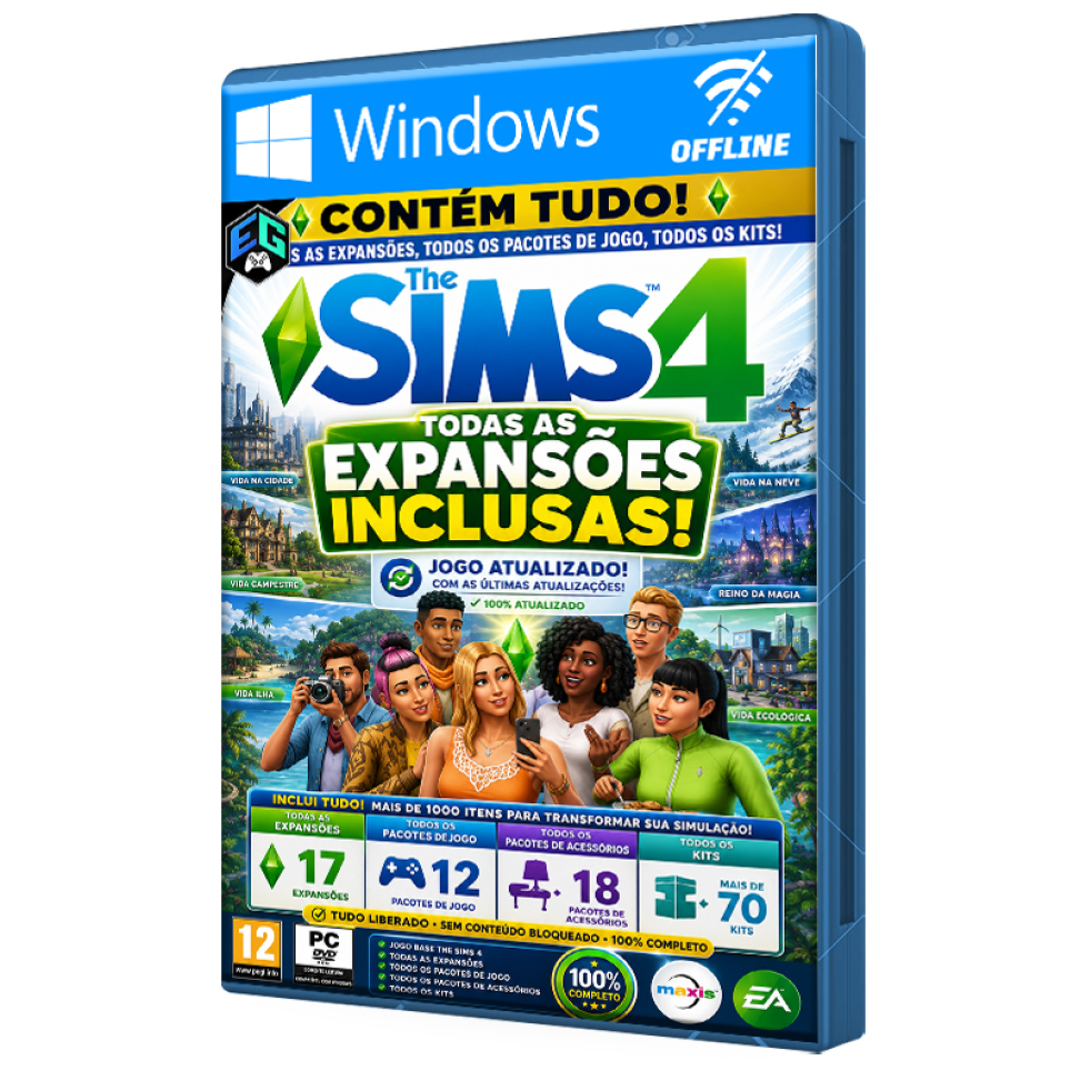 The Sims 4 com TODAS as EXPANSÕES + ATUALIZADO 2026 (PC)