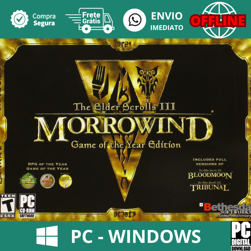 The Elder Scrolls 3 Morrowind GOTY - STEAM OFFLINE