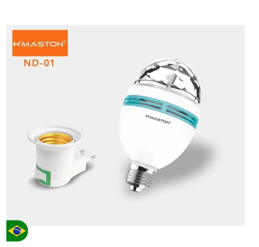 Lâmpada RGB Led Colorido Giratória 3w H'maston ND-01