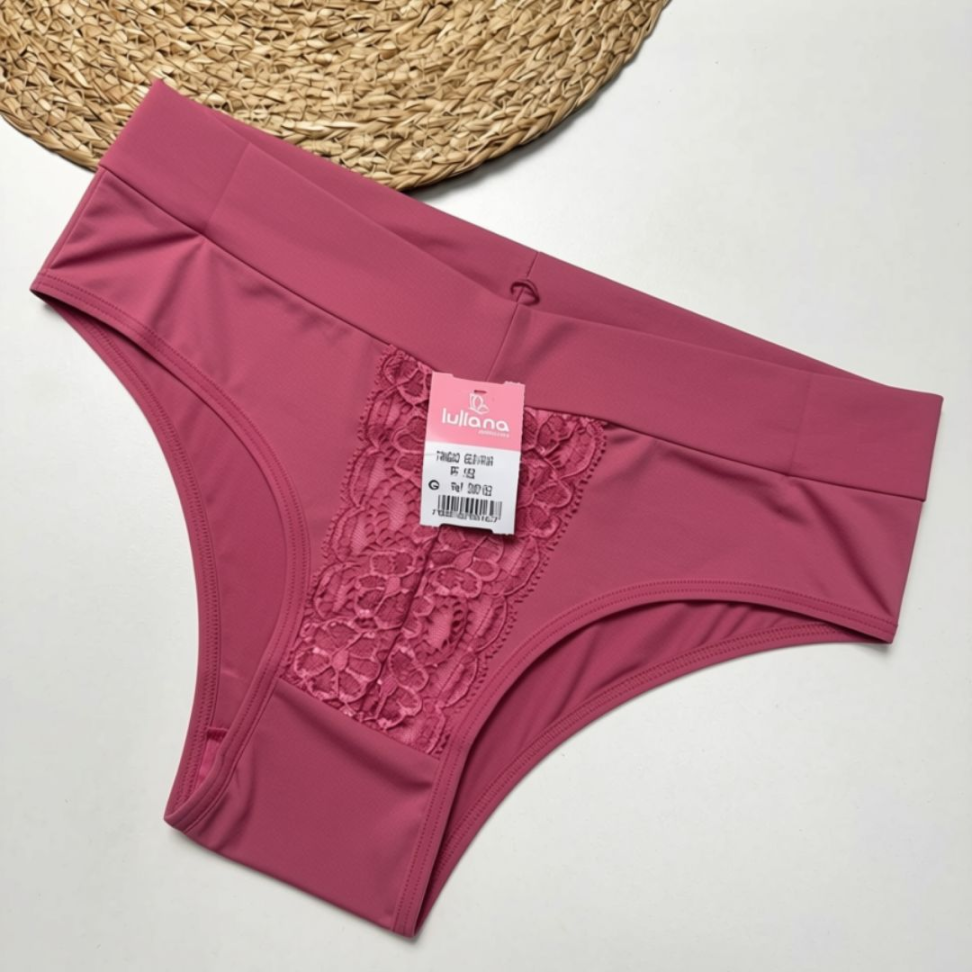 Tanga Mediana com Renda Frontal e Cós Largo Geovana Ref. 162