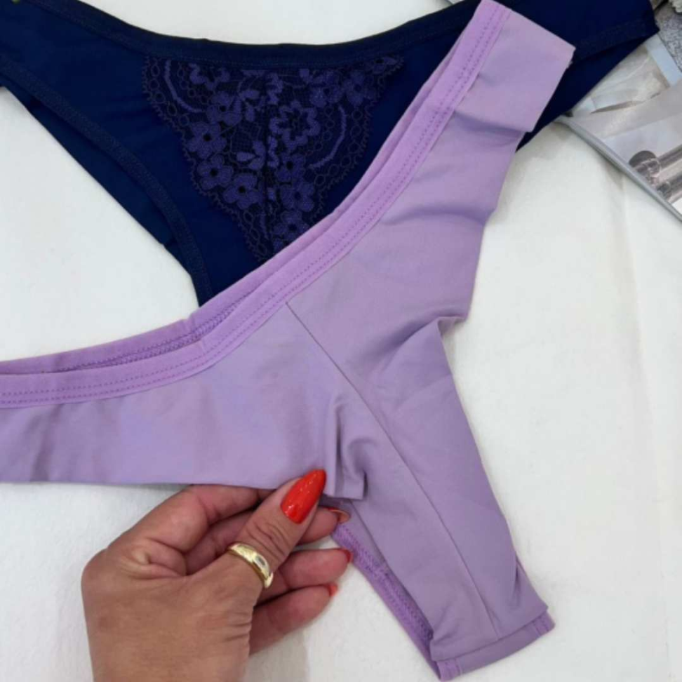 Tanga Routh Ref 408 Fio Duplo Renda Elegante e Super Conforto - #3