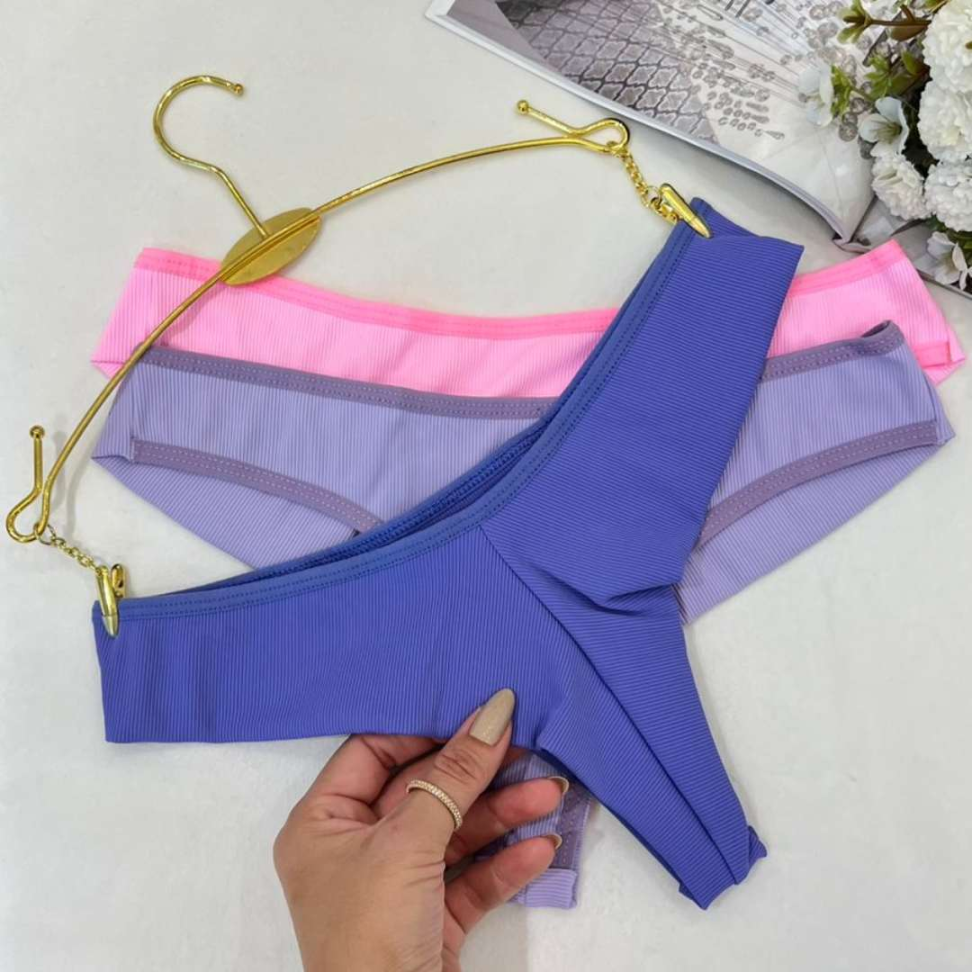 Tanga Concept Jasmim Fio Duplo Ref 931 Microfibra Canelada Conforto Premium - #3