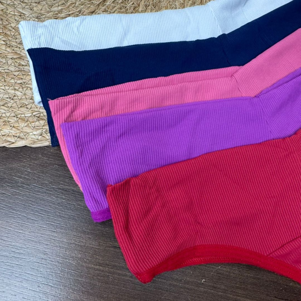 Calcinha Tanga Lipo Canelada Ref. 155 Conforto e Modelagem Perfeita
