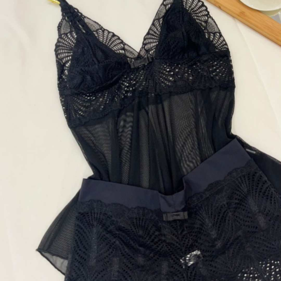 Baby Doll Luana Rendado Tule - #6