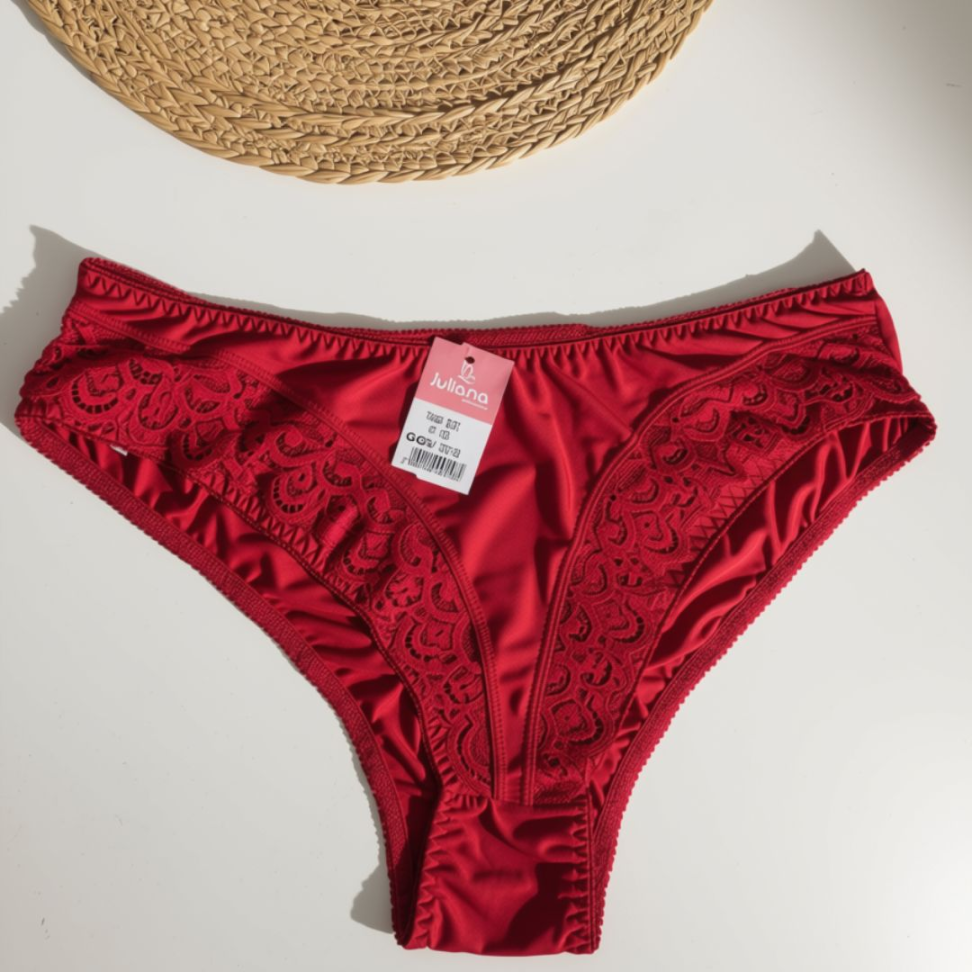 Calcinha Feminina com Renda e Laterais Largas Ref. 153 Bibi - #5
