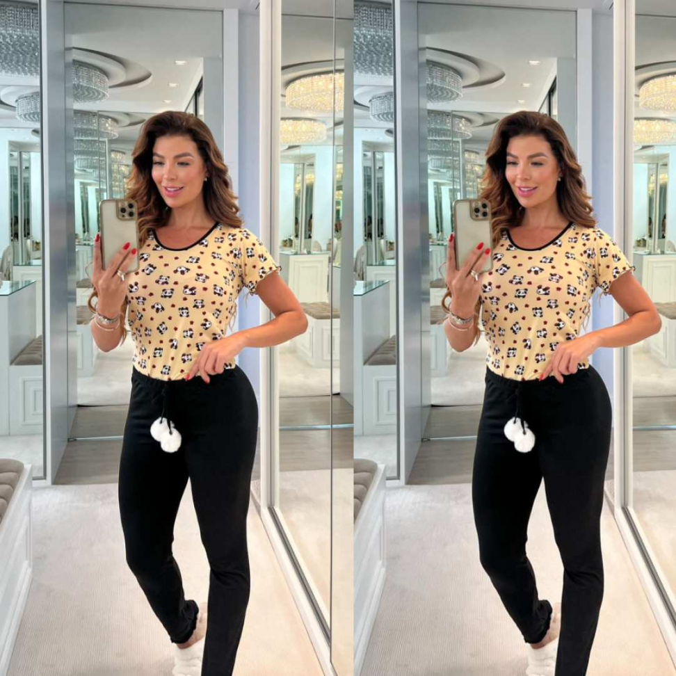 Pijama Aconchego Premium Suede Conjunto Longo Confortável e Estiloso para o Dia a Dia. - #6