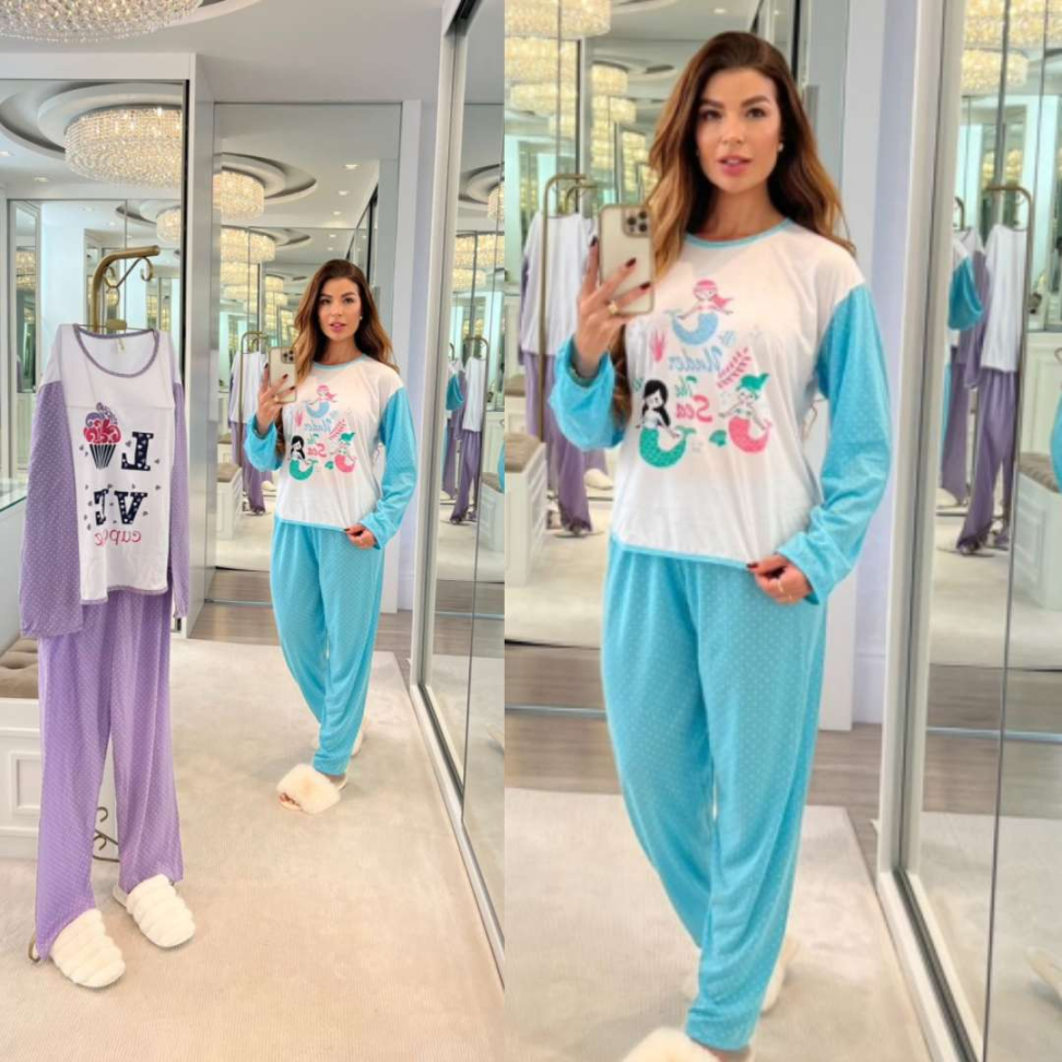 Pijama Longo Malha Ref 3006 - #5