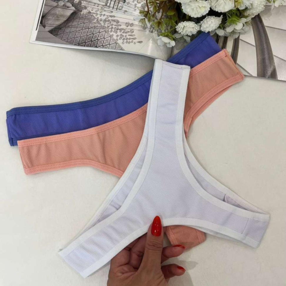 Tanga Pimenta Microfibra Canelada Confort Premium Ref. 928 - #2