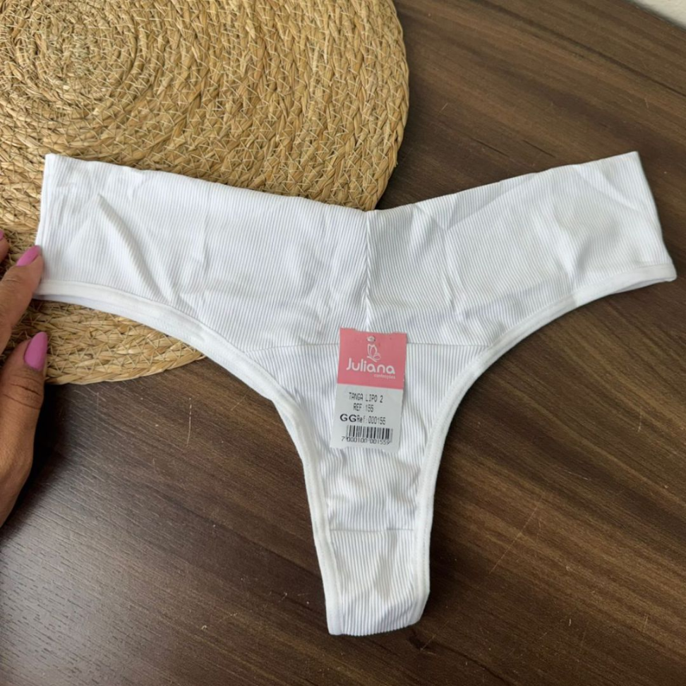 Calcinha Tanga Lipo Canelada Ref. 155 Conforto e Modelagem Perfeita - #11