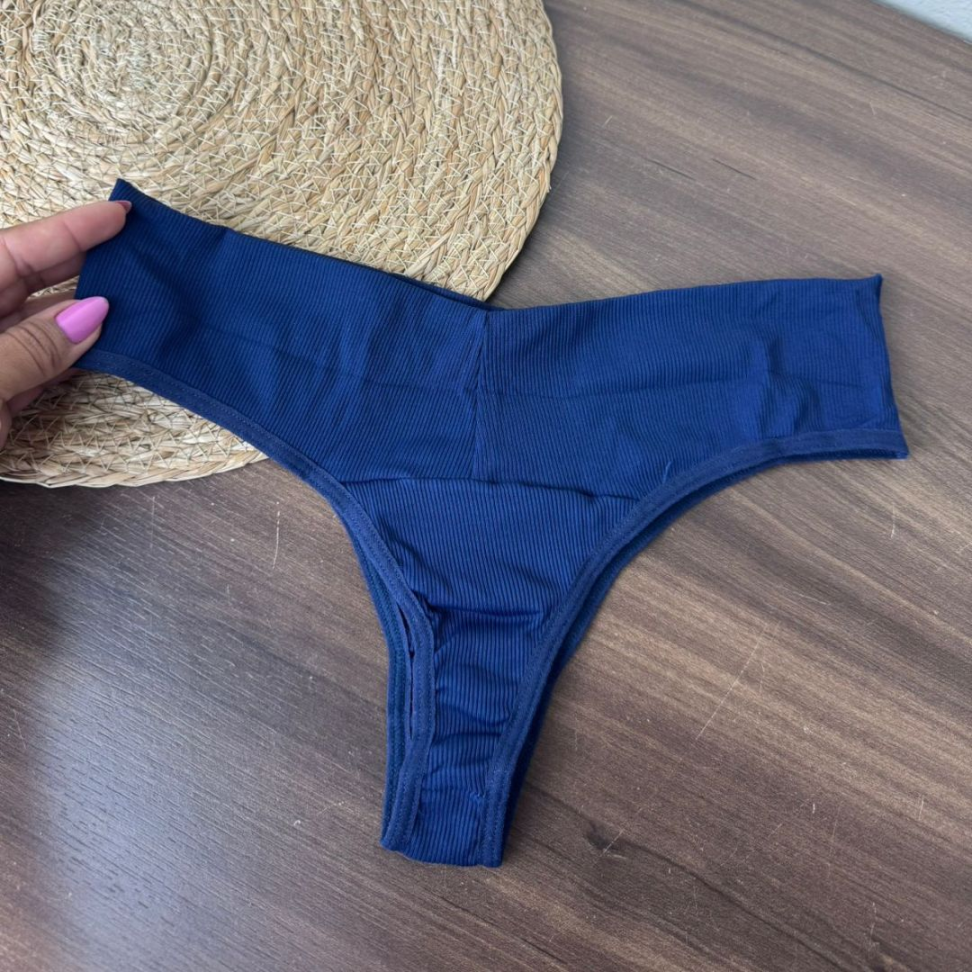 Calcinha Tanga Lipo Canelada Ref. 155 Conforto e Modelagem Perfeita - #10
