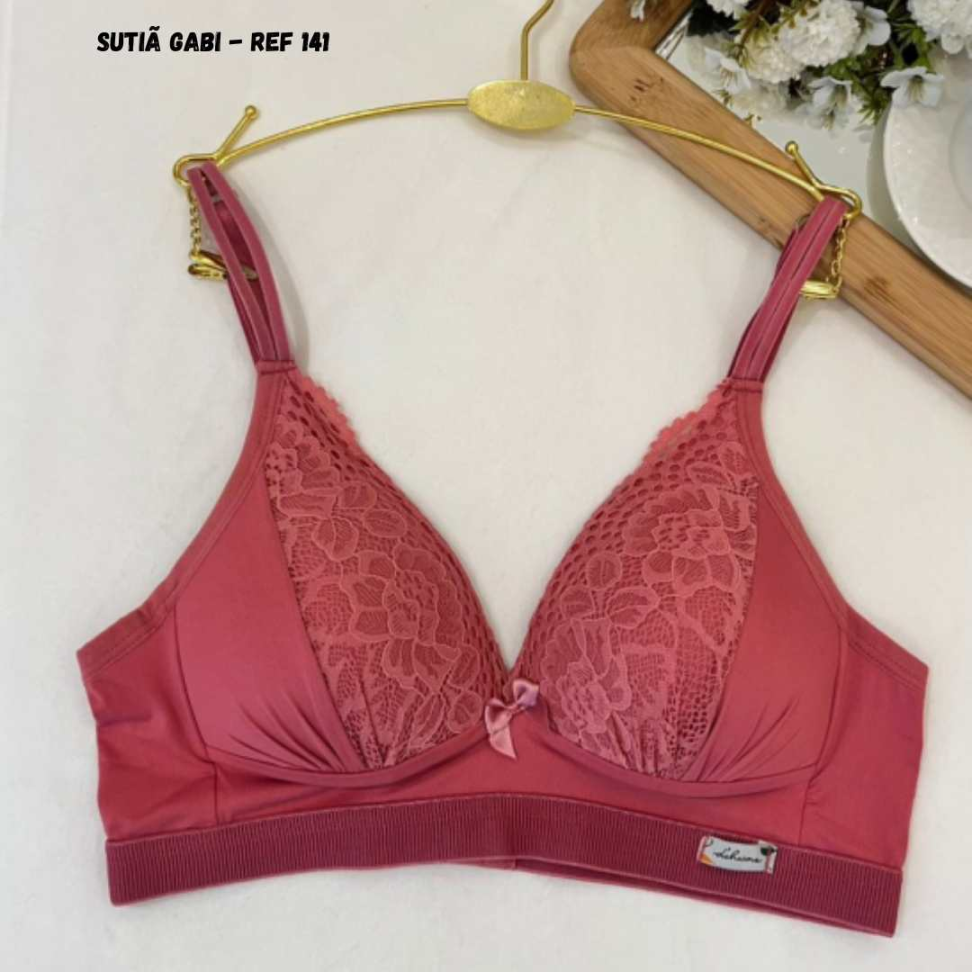 Sutiã Gabi Ref 141 Com Bojo Renda Delicada e Alta Sustentação Premium. - #4