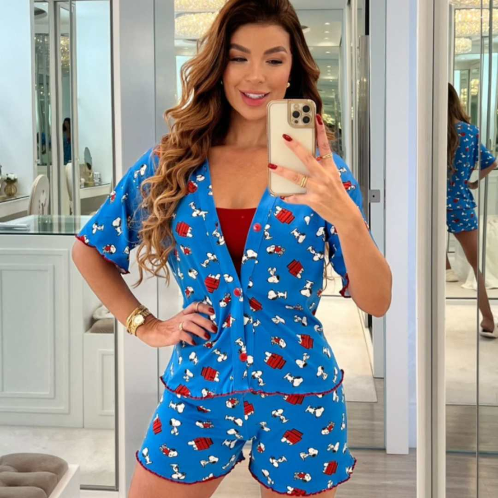 Baby Doll Americano Virginia Premium Suede com Botões Frontais Conforto e Estilo no Seu Dia a Dia - #11