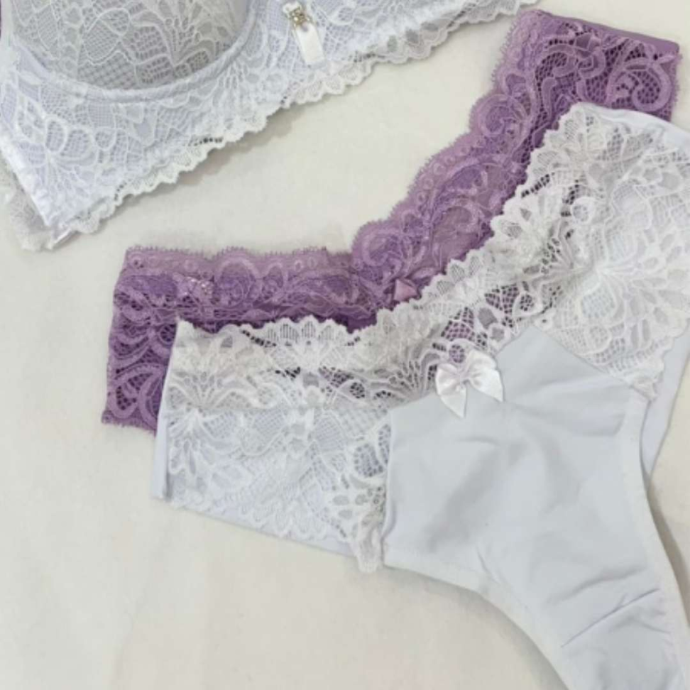 Conjunto Marcela Ref 245 Lingerie Premium com Bojo Renda Sofisticada e Fio Confortável. - #8