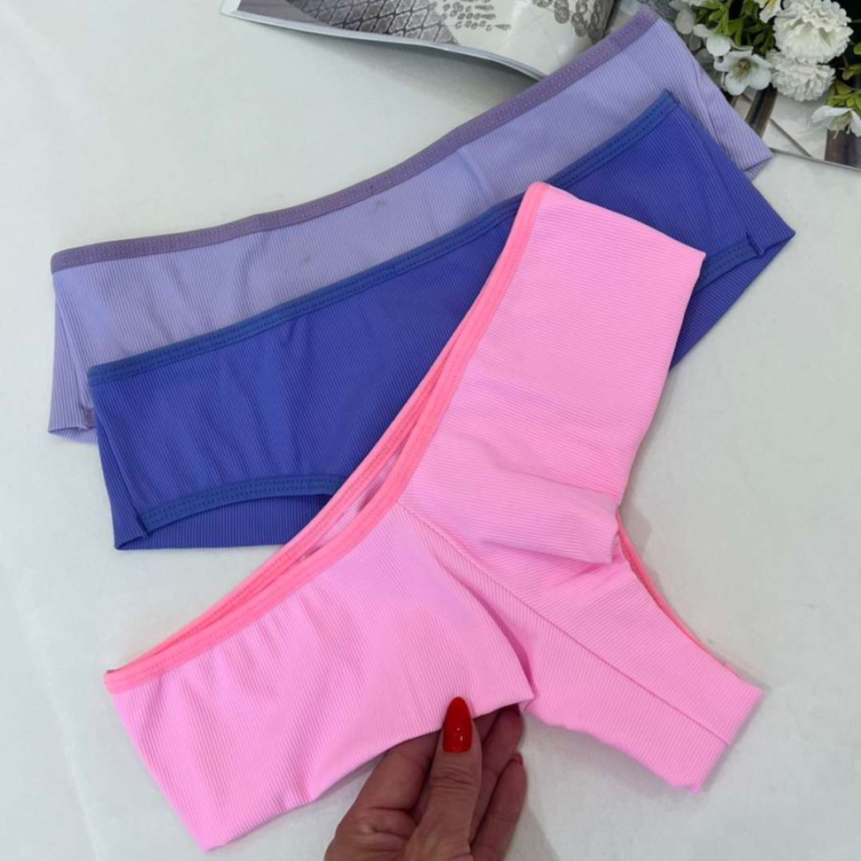 Tanga Casual Fio Duplo Microfibra Canelada Conforto Premium Sem Marcar Ref. 860 - #2